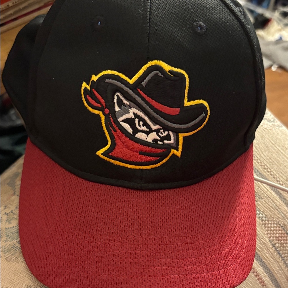 Black and Red Baseball Cap with Embroidered Logo